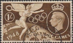 Great Britain #274 1948  1S Brown Olympic Games USED-VF.