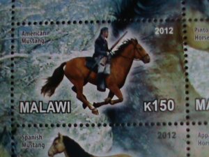 Malawi Stamp:2012-Beautiful Horses MNH Stamp sheet-