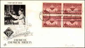 Scott 1002 - 3 Cents Chemical Society Artcraft FDC Addressed Blk Planty 1002-4