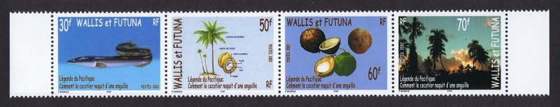 Wallis and Futuna Legends of the Pacific strip of 4v 2003 MNH SG#832-835