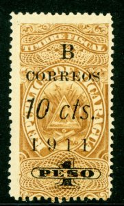 Nicaragua 1911 Bluefields 10¢/1 Peso Scott 1L97 Mint K933 ⭐☀⭐☀⭐ 