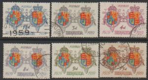 Bermuda SG 157 - 162 set      fine used  