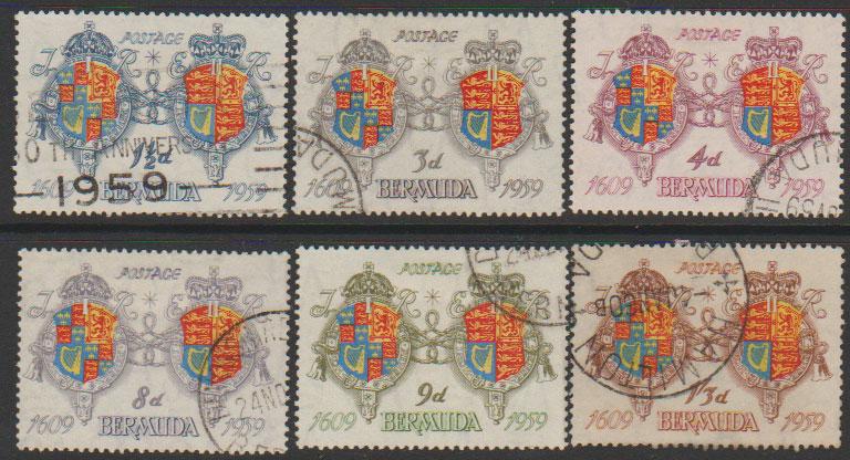 Bermuda SG 157 - 162 set      fine used  