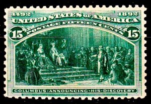 US #238 MINT OG H CV $150.00