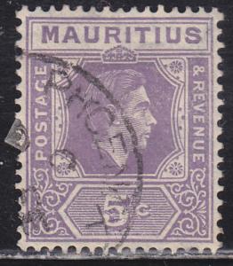Mauritius 214 King George VI 1943