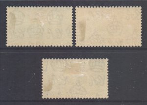 Falkland Islands Scott 81/83 - SG143/145, 1937 Coronation Set MH*