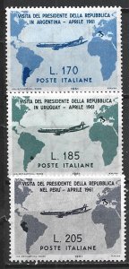 COLLECTION LOT 19737 ITALY #832-4 MH 1961 CV+$24