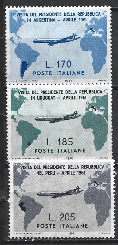 COLLECTION LOT 19737 ITALY #832-4 MH 1961 CV+$24