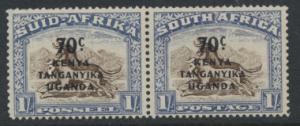 Kenya Tanganyika Uganda KUT Opt Surcharge  Pair SG 154 - Mint   see details 