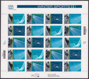 Sc# 3552 / 3555 U.S 34¢ 2002 Winter Olympic Sports complete sheet MNH CV $19.