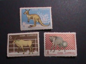 ​CUBA THREE WILD ANIMALS MNH-VF WE SHIP TO WORLD WIDE- WE COMBINED SHIPPING