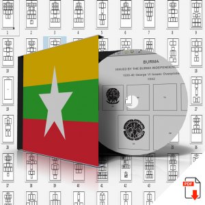 BURMA - MYANMAR STAMP ALBUM PAGES 1937-2011 (57 PDF digital pages)