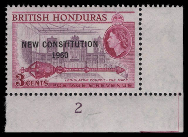British Honduras Scott #160 MNH Plate Single #2 eGraded W/Certificate Superb 97