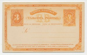 Postal stationery El Salvador 1890 Lady - Flag