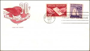 Scott E21 21 Cents Special Delivery House Of Farnam FDC - Unaddressed