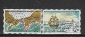 NORFOLK ISLAND #235-236 1978 NORTHERNMOST POINT COOKS MINT VF NH O.G aa