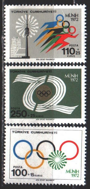 Turkey. 1972. 2261-63. Munich, summer olympic games. MNH.