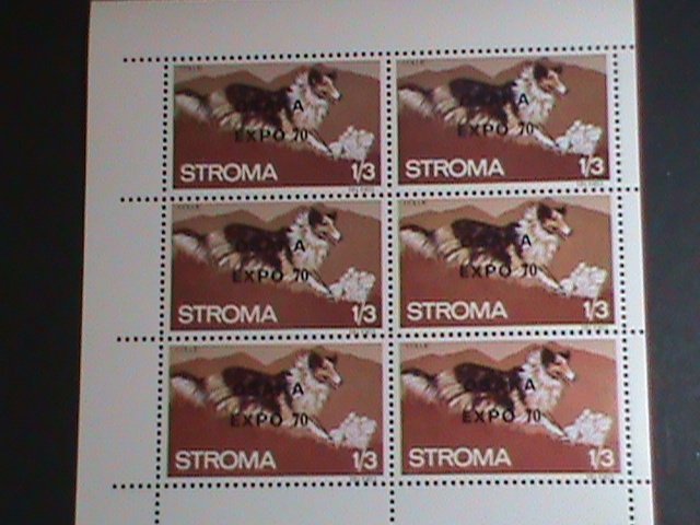 ​STROMA ISLAND-1970 -ERROR- BROWN COLOR MISSING-OSAKA EXPO'70 JAPAN MNH- SHEET