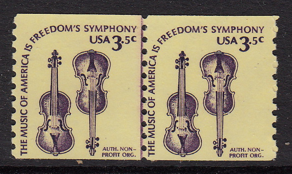 United States #1813 Violin 3.5 Coil Line Pair MNH, Please see the description.