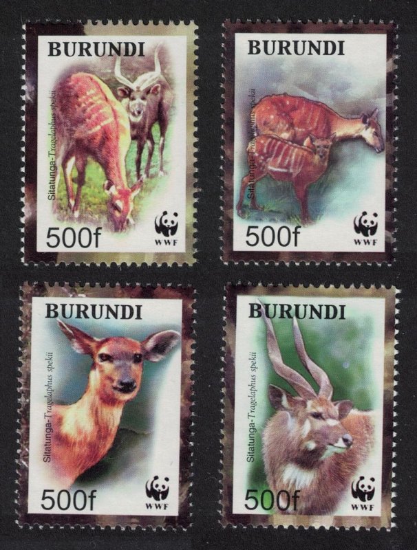 Burundi WWF Sitatunga 4v SG#1638-1641 MI#1867-1870 SC#774 a-d CV£10