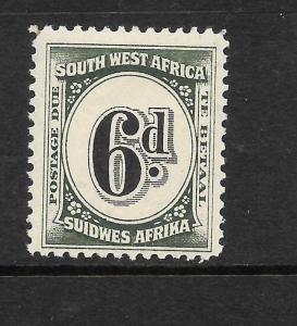 SOUTH WEST AFRICA  1931  6d  POSTAGE DUE     MLH   SG D51