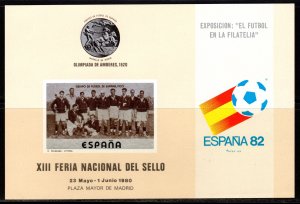 Spain 1980 XIII Feria Nacional del Sello/Spain World Cup 82 S/S IMPERFORATED MNH