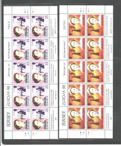 JERSEY 1996 EUROPE #748-749 MNH; 2 SHEETS=$3.00, 1 set=$0.35