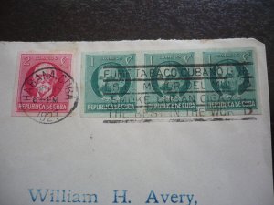 Cuba - Postal History - Cover - Scott#280-281 Imperf - First Flight