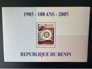 Benin 2005 Mi. Bl. 60 S/S Bloc Rotary Club International Cotonou ACD MNH**