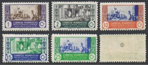 Spanish Morocco 250-254, MNH. Michel 250-256. 1946. Potters, Dyers, Blacksmith.