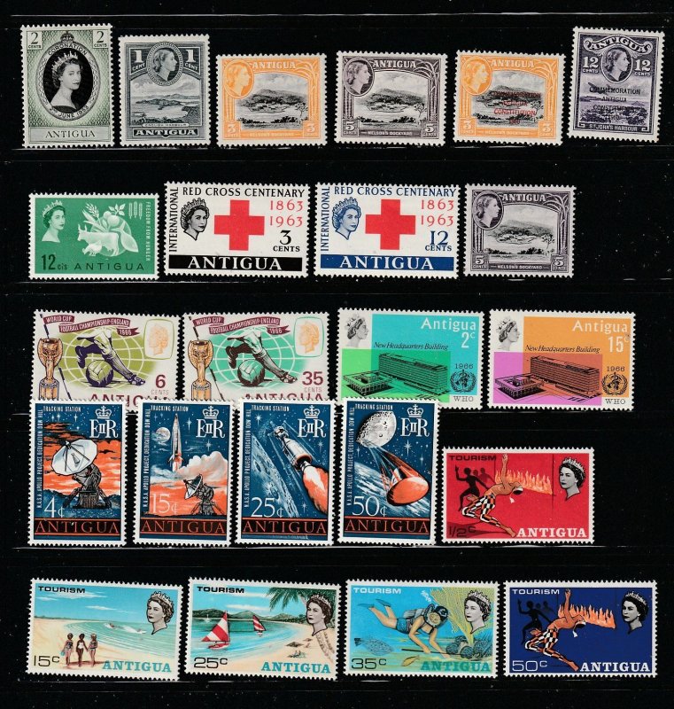 Antigua Collection A - 4 Scans - All the stamps are in the scans.