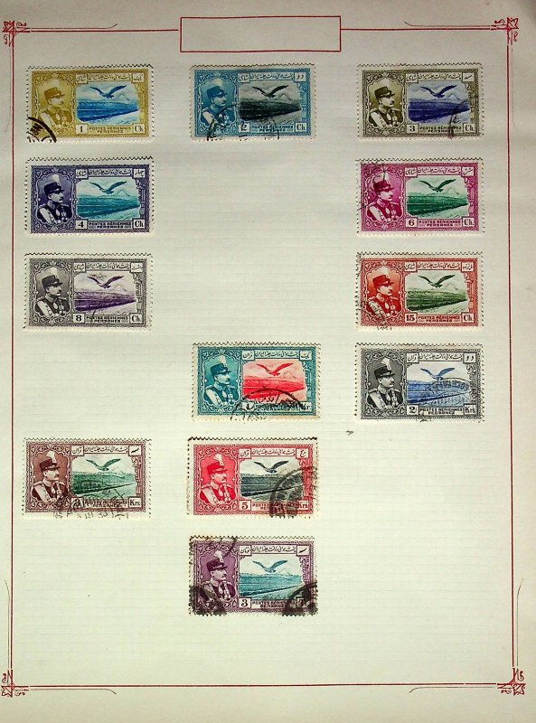 IRAN/PERSIA: Used & Unused - Ex-Old Time Collection - 8 Album Pages (82867)