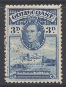 Gold Coast Scott 119 - SG124, 1938 George VI 3d Perf 12 used