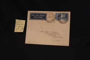 Italy 632 (pr) on cover Milan to Boston MA (#1186)