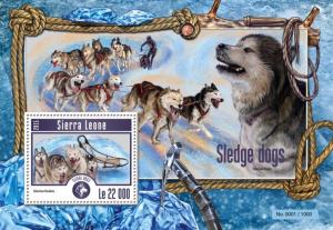 SIERRA LEONE 2015 SHEET SLEDGE DOGS srl15209b