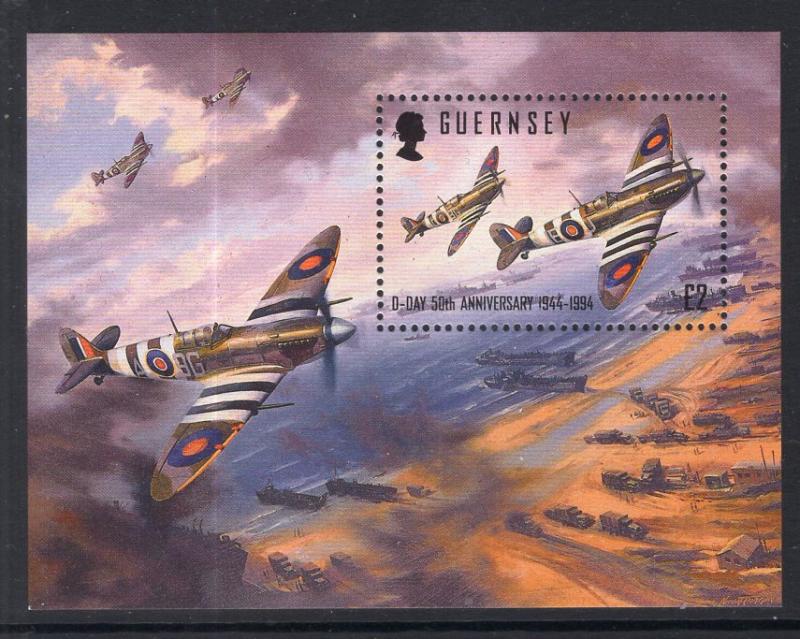 Guernsey 530 Anniversary D-Day Souvenir Sheet MNH VF