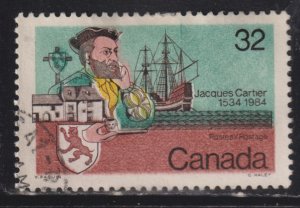 Canada 1011 Jacques Cartier and Ship 32¢ 1984