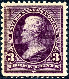 US #268 1895 3c Jackson, purple. MNH OG VF