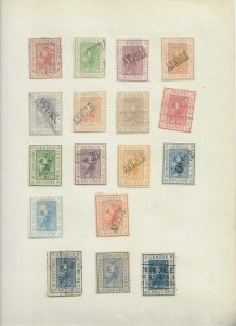 SWITZERLAND CANTON GENEVA BOURSE 1800'S REVENUES 17 PCS S72 USED