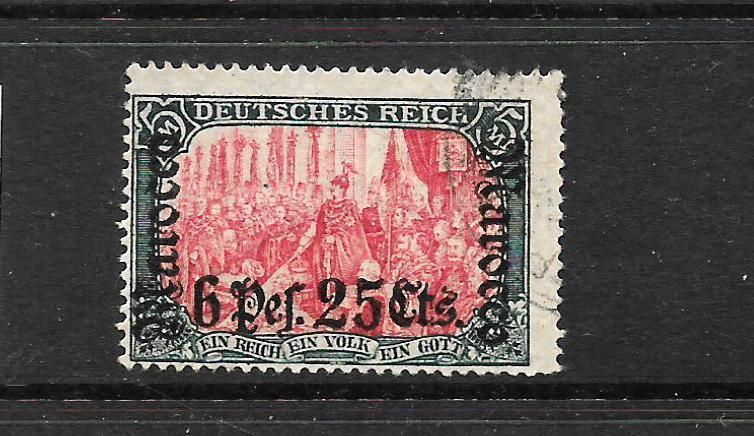 MOROCCO GERMAN  1906  6p25c on 5m   PICTORIAL  FU  SG 50   