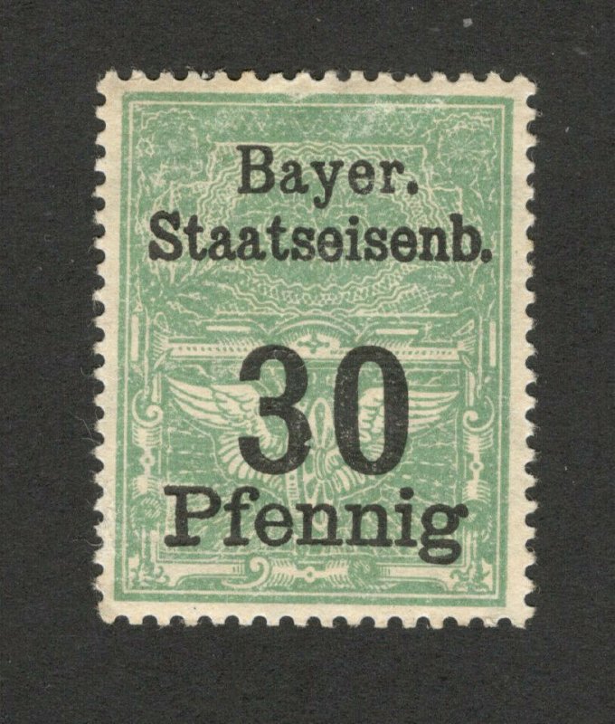 GERMANY-Bayer staatseisenb ovpt. train railway-fiscal tax due REVENUE- 30 pf 