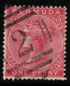 BERMUDA SG1 1865 1d ROSE-RED USED