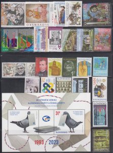 Slovakia  2023 MNH Year set 27 stamps + 1 Souvenir sheet