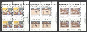 Canada Sc# 870-872 MNH PB UR 1980 15c-35c Christmas