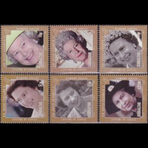 GIBRALTAR 2012 - Scott# 1319-24 QEII Reign 60th. Set of 6 NH