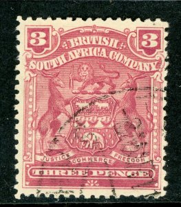 Southern Rhodesia 1898 British South Africa 3d SG #81 VFU A599