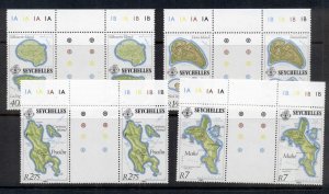 Seychelles 1982 Island Maps gutter pr MUH