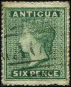 Antigua SC# 4 SG# 8 Victoria 6d wmk 5 Used