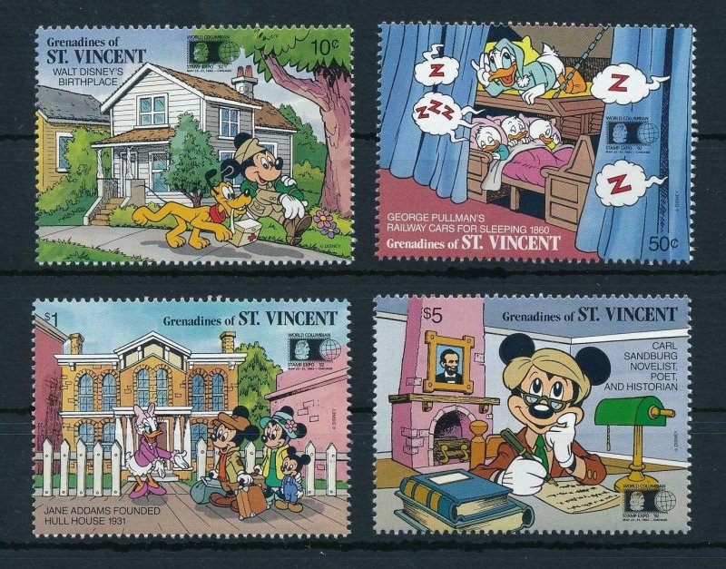 [22588] Grenadines of St. Vincent 1992 Disney Characters in Chicago USA MNH