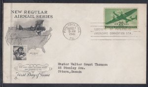 United States Scott C29 Art Craft FDC - 1941 Airmail Issue